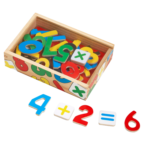 Cifre Magnetice din lemn in cutie Melissa and Doug 0449 - imagine 9